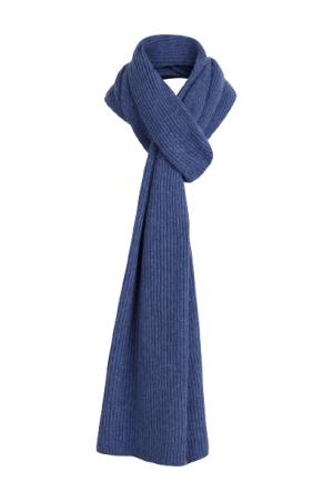 blåt halstørklæde uld