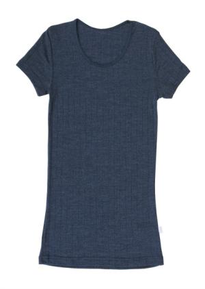 Blå t-shirts uldsilke fra Joha